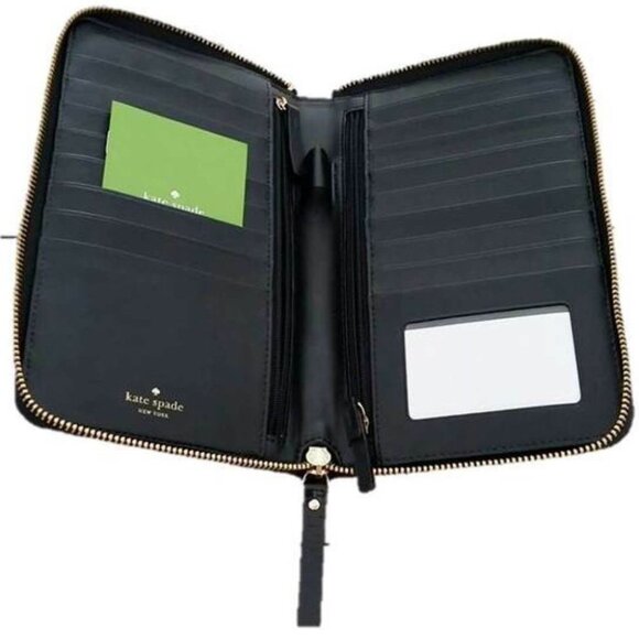 KATE SPADE Parliament SQUARE Exotic Black Wallet